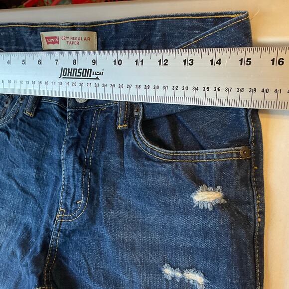 Levi’s 502 Regular Taper Boy Jeans size 16 R W28xL28 Blue Mid Rise Straight Leg - Picture 3 of 12